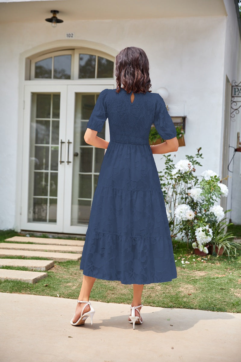 Summer Dresses for Women 2025 Puff Sleeve Maxi Dress Wedding Guest Dress Floral Lace Dress