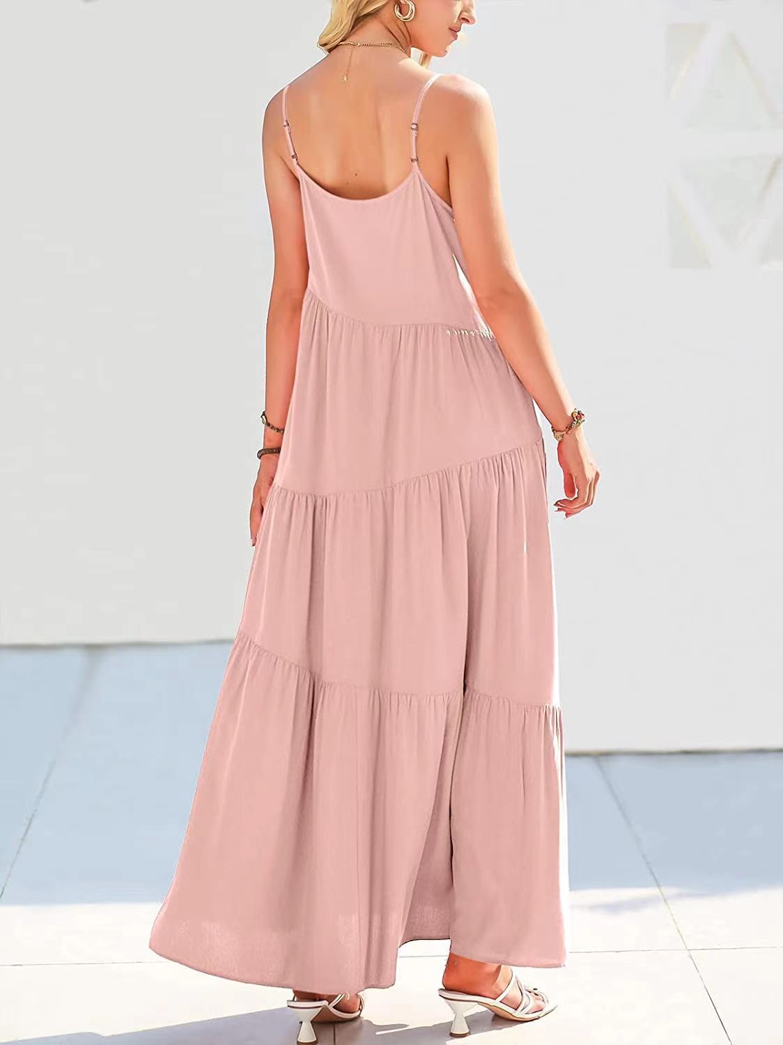 Womens Summer Dresses Spaghetti Strap Maxi Dresses for Women Boho Dress Sun Dresses for Women 2025