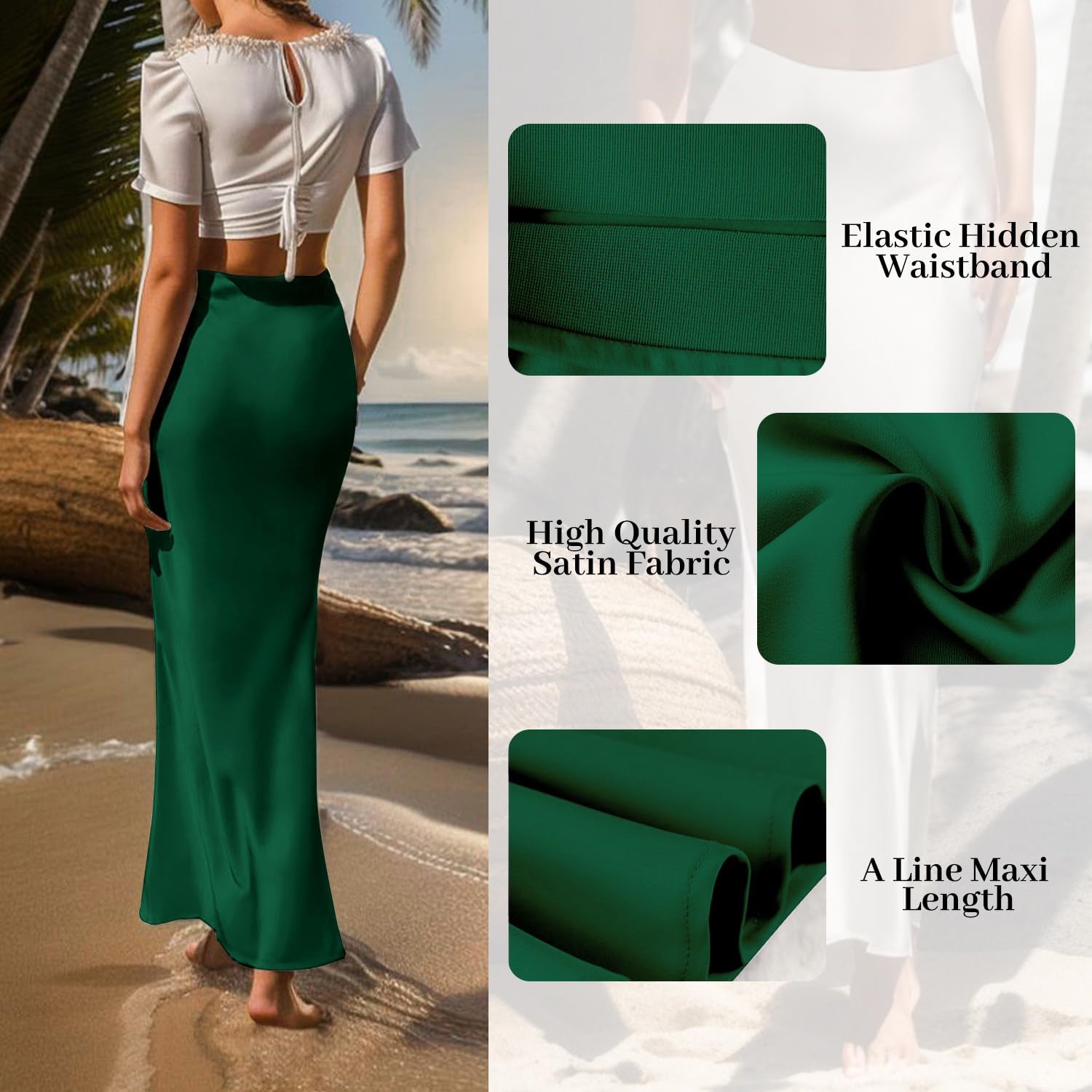 Womens Skirt High Waisted Skirts Satin Skirt Midi Silk Skirts for Women Skirts for Women Trendy