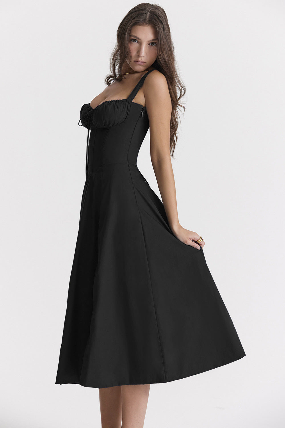 Women Tea Party Vacation Going Out Corset Flowy Cute A Line Casual Formal Long Satin Dress