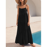 Womens Summer Dresses Spaghetti Strap Maxi Dresses for Women Boho Dress Sun Dresses for Women 2024