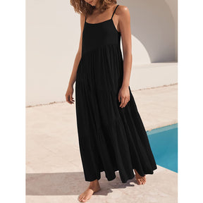 Womens Summer Dresses Spaghetti Strap Maxi Dresses for Women Boho Dress Sun Dresses for Women 2024