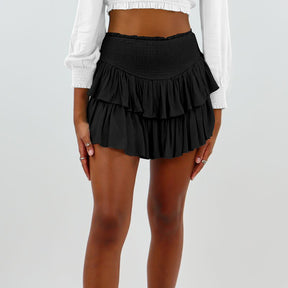 Pleated Ruffle Sexy Short Skirt