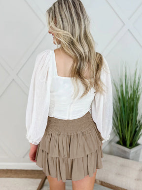 Pleated Ruffle Sexy Short Skirt