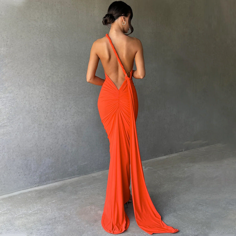 Sexy Backless Dress Open Back Dress Cocktail Maxi Dress for Women