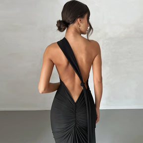 Sexy Backless Dress Open Back Dress Cocktail Maxi Dress for Women