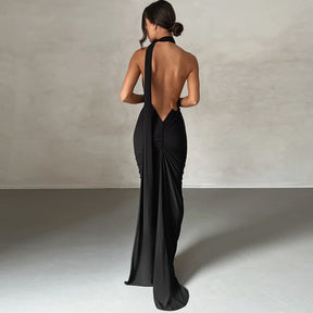 Sexy Backless Dress Open Back Dress Cocktail Maxi Dress for Women