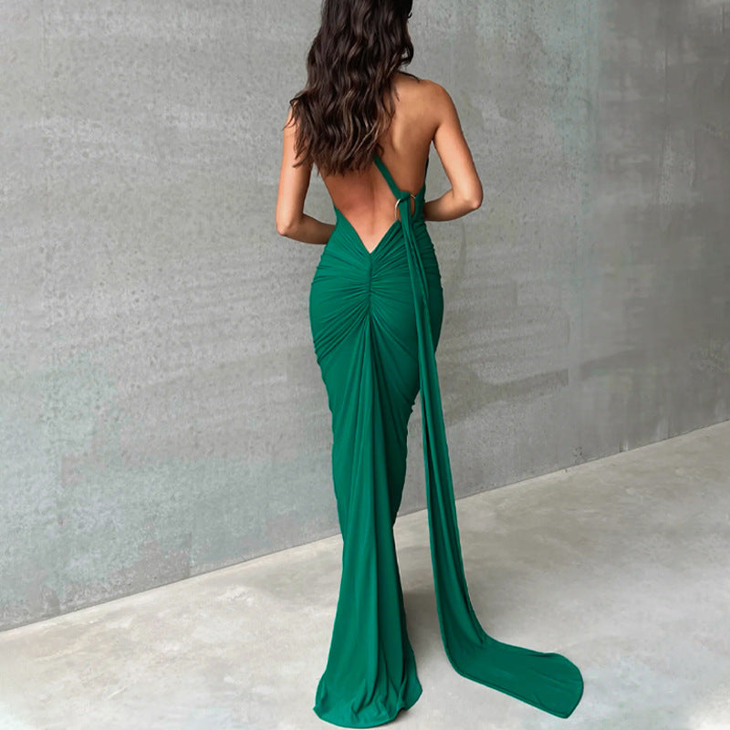 Sexy Backless Dress Open Back Dress Cocktail Maxi Dress for Women