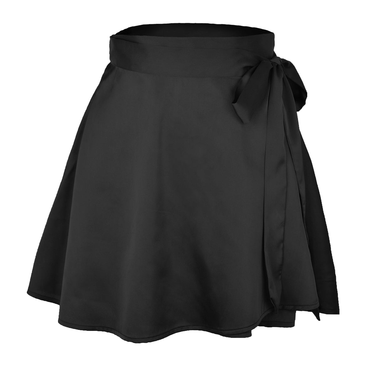 One-piece Lace-Up Skirt Chiffon Satin Wrap Skirt